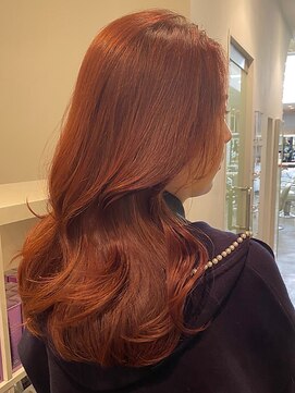 ディフィーノ 青山(DIFINO) 【DIFINO 青山】透明感オレンジブラウン×巻き髪