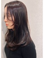 アイビー(ivy) セミロングフロントレイヤーウルフサイドバング20代30代40代50代
