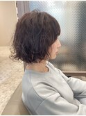 カールしっかりショートパーマ
