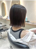 切りっぱなしボブショートボブショコラブラウンベージュ