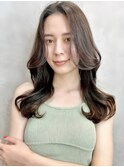 髪質改善縮毛矯正レイヤーカット顔周り前髪韓国ミニウルフ/大宮