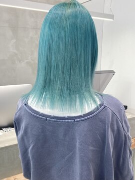 ダブルトーキョー シブヤ(W-TOKYO SHIBUYA) 【シアングリーン】色落ちまで綺麗なハイトーン