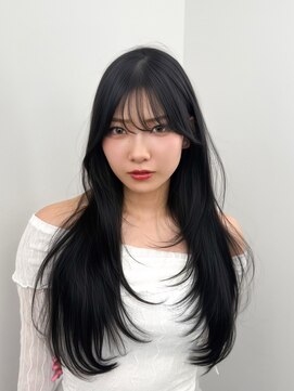 アマトウキョウ アユンチェ(AMA TOKYO×AYUNCHE) 韓国ヘア レイヤーカット くびれヘア 顔周り 透明感カラー