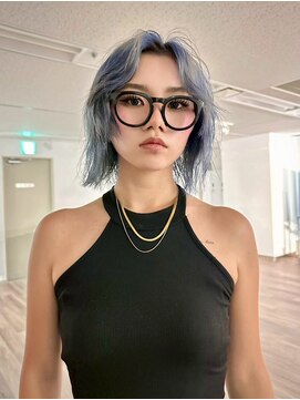 パレット 難波(Palette) ショートカットミニウルフカットショートウルフチェリーブラウン