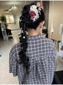 お祭りヘアセット