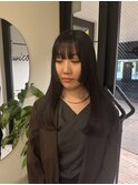 顔まわりカット/姫カット