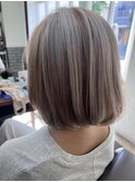 ハイトーンベージュのボブstyring 【】