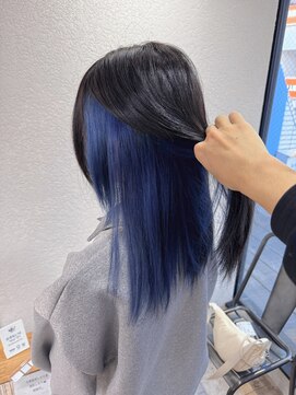 プライズ 所沢プロぺ通り店(prize) インナーカラーブルー透明感韓国風レイヤー所沢練馬