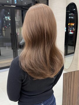 横浜ヘーゼルベージュブリーチなしワンカラー