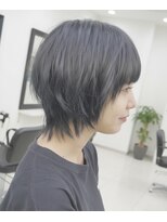 イマ(ima)&nbsp;暗髪コバルトブルー×小顔ウルフカット