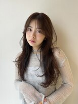 ブリンク(blink)&nbsp;レイヤーロング2wayバング前髪なしマロンブラウン