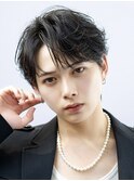 韓国センターパートコンマバングフェザーパーマニュアンスパーマ