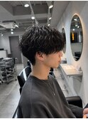 重ためマッシュ×ゆるめの波感パーマ