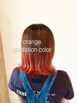 サロン(SALON)&nbsp;色落ちも楽しめる！オレンジグラデーション　～Akari～