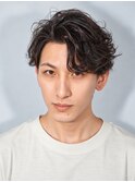 大人センターパート×上品ニュアンスパーマ