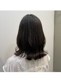外ハネスタイル　外巻きパーマ　暗髪◎30代40代50代