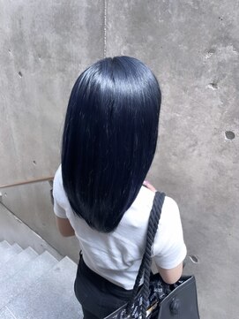 レフ(LEF) ネイビーブルー/ダブルカラー/ケアブリーチ/ブルーブラック