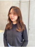 【mirei】大人っぽくゆるふわセミロング x ナチュラルブラウン