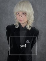 アウル 心斎橋(owl)&nbsp;ジェンダーレスウルフ×ブロンドベージュ×ダブルカラー×波巻き