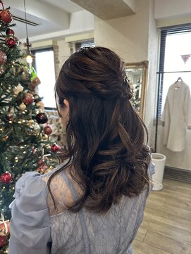 ヘア カンパニー トワ 千葉店(TOWA) ゆるっとこなれ感！お呼ばれハーフアップ！
