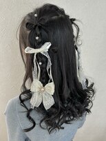 ヘアセット専門店 ナゴミ 渋谷店(nagomi)&nbsp;リボンハーフツイン