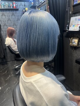 エルシャドール(EL-SHADDOLL) 水色ボブヘア　色落ちがホワイト