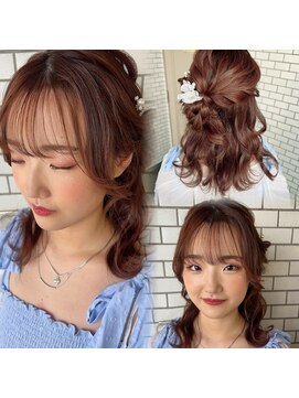 ソノ(sono) ヘアメイク　イベントヘア　ラメ　ハーフアップ