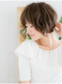 綾瀬/髪質改善/マロンブラウン☆前髪パーマ☆ボブショートj