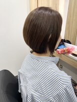 クシュ 本川越店(kusyu...)&nbsp;イメチェンホワイトブロンド外ハネボブ美髪ワイドバング韓国黒髪