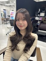 ハピネス 梅田茶屋町店(HAPPINESS)&nbsp;韓国ヘア/レイヤーカット/髪質改善/顔周りカット/ベージュ