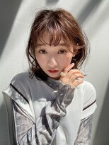 レブ 神戸三宮(LEB) ナチュラルボブ×イエローオレンジメイク【LEB神戸三宮】