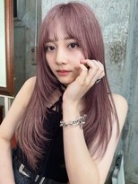 サイン 渋谷(SIGN)&nbsp;韓国ヘアーハッシュカットレイヤーカットグレージュ水光肌カラー