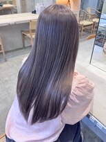 サンク 原宿 表参道(cinq) ブリーチなしダブルカラーブラウン韓国ヘアボブヘーゼルベージュ