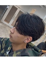 フィフスパーク(fifth PARK) 渋谷men'sフェザーパーマフェザーショート微分けセンターパート