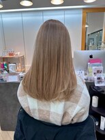 ユニ バイ マグ 長野店(Uni.by Mag)&nbsp;透明感抜群♪ダブルカラーブリーチミルクティーベージュ