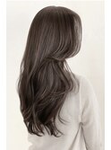 ダークグレージュ×韓国風ロングレイヤー
