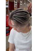 大人かっこいいホワイトシルバーグレーバレイヤージュ