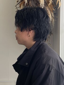 ネクストフォーヘアー(NEXT for hair) センターパート　波巻き　スパイラルパーマ