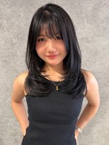 キャパ セントラル 天神 大名店(CAPA central)&nbsp;内巻き 韓国ヘア 顔周りレイヤー ダークアッシュ 髪質改善