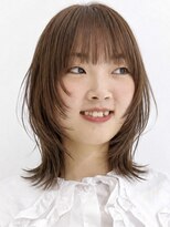 トップヘアー アヴェニュー 刈谷(TOPHAIR Avenue)&nbsp;刈谷ミディアムウルフ顔まわりレイヤーカットミルクティベージュ