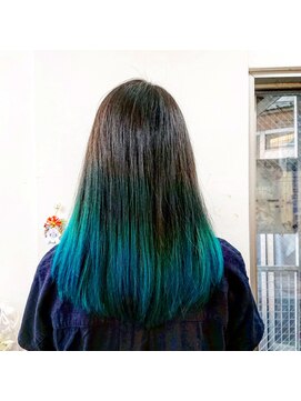 ヘアーアンドメイク アール(hair&make R) ★hair&makeR★オーシャンブルーグラデ