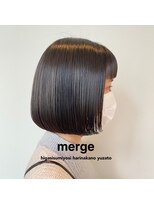 ヘアメイク マージ(hair make merge) 《東住吉区/デザインカラー》艶感ボブ