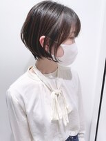 銀座ショートヘア耳かけ丸みショート前髪あり20代30代40代髪型