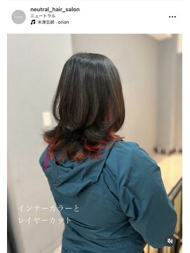 ニュートラル(neutral) 【neutral】ウルフカット＋インナーカラー