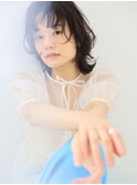 【Sourire江坂】黒髪暗髪くびれレイヤーカットミディアムウルフ