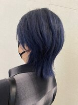 ヘアーデザイン ラクーナ(hair design La cuna) ウルフカット/ソフトウルフ/ネイビーカラー/レイヤーカット/暗髪