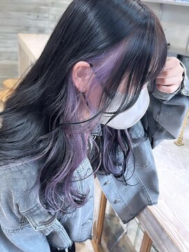 ヲタク(wotaku.) イヤリングラベンダーダブルカラーインナーカラーケアブリーチ