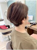 前髪なしショートボブ