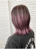 バレイヤージュピンクカラー