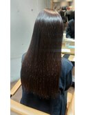 髪質改善カラー×オリーブブラウン